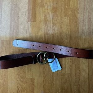 Leather Belt with Gold accents